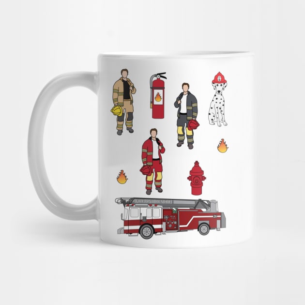 Fireman, Fire Truck, Fire Fighter by PLLDesigns